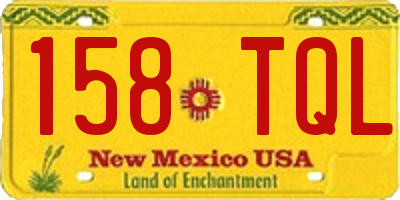 NM license plate 158TQL