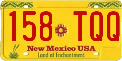 NM license plate 158TQQ