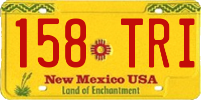 NM license plate 158TRI