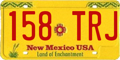 NM license plate 158TRJ