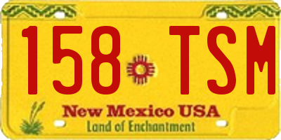 NM license plate 158TSM