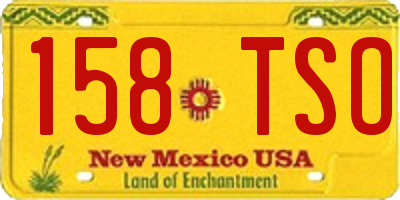 NM license plate 158TSO