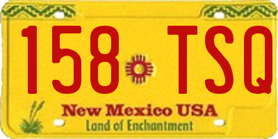 NM license plate 158TSQ