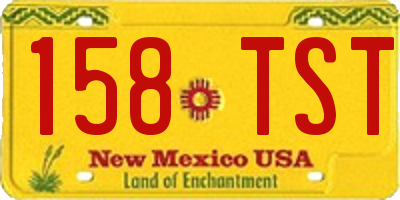 NM license plate 158TST