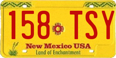 NM license plate 158TSY