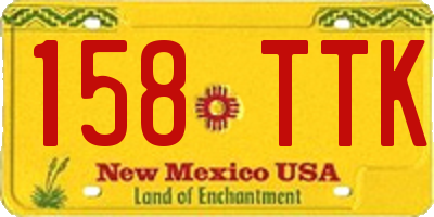 NM license plate 158TTK