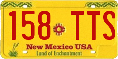 NM license plate 158TTS