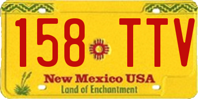NM license plate 158TTV