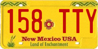 NM license plate 158TTY