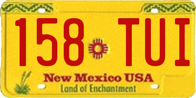 NM license plate 158TUI