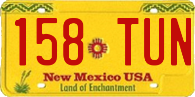 NM license plate 158TUN