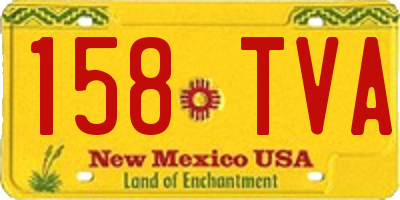 NM license plate 158TVA