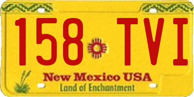 NM license plate 158TVI