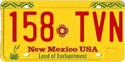 NM license plate 158TVN
