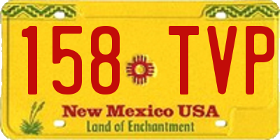 NM license plate 158TVP