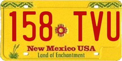 NM license plate 158TVU