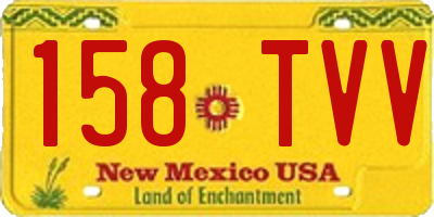 NM license plate 158TVV