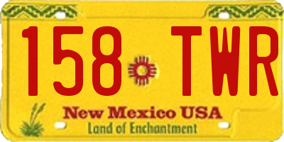 NM license plate 158TWR