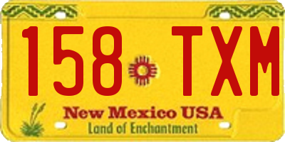NM license plate 158TXM