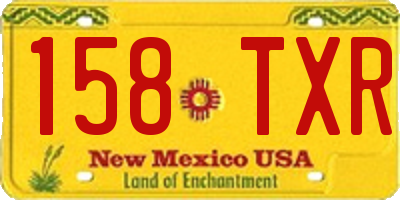 NM license plate 158TXR