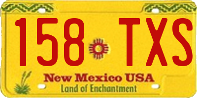 NM license plate 158TXS