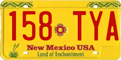 NM license plate 158TYA