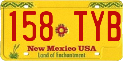 NM license plate 158TYB