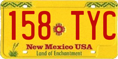 NM license plate 158TYC