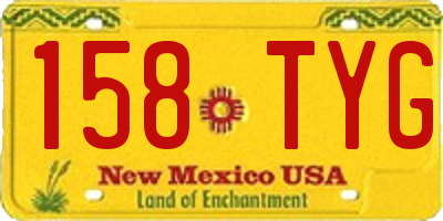 NM license plate 158TYG