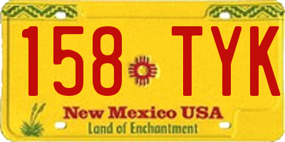 NM license plate 158TYK