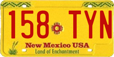 NM license plate 158TYN