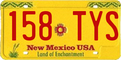 NM license plate 158TYS
