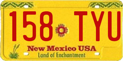 NM license plate 158TYU