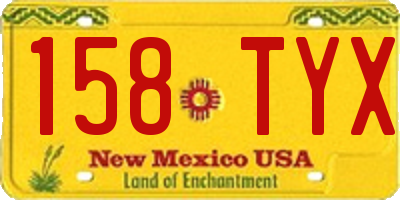 NM license plate 158TYX