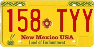 NM license plate 158TYY