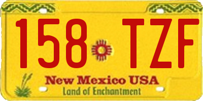 NM license plate 158TZF