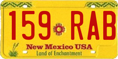 NM license plate 159RAB