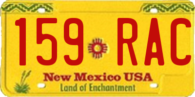 NM license plate 159RAC