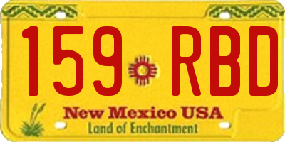 NM license plate 159RBD