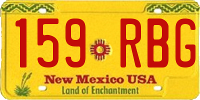 NM license plate 159RBG