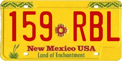 NM license plate 159RBL