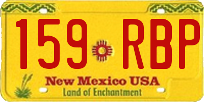 NM license plate 159RBP