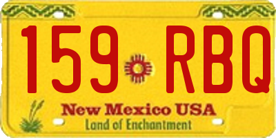 NM license plate 159RBQ