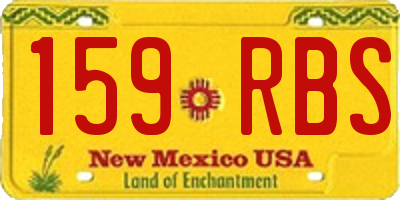 NM license plate 159RBS