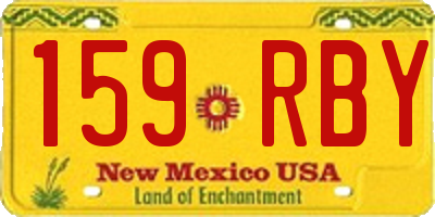 NM license plate 159RBY