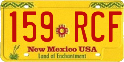 NM license plate 159RCF