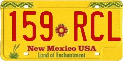 NM license plate 159RCL