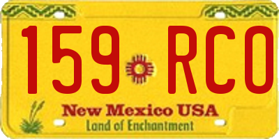 NM license plate 159RCO