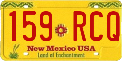 NM license plate 159RCQ
