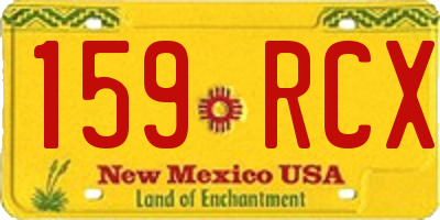 NM license plate 159RCX